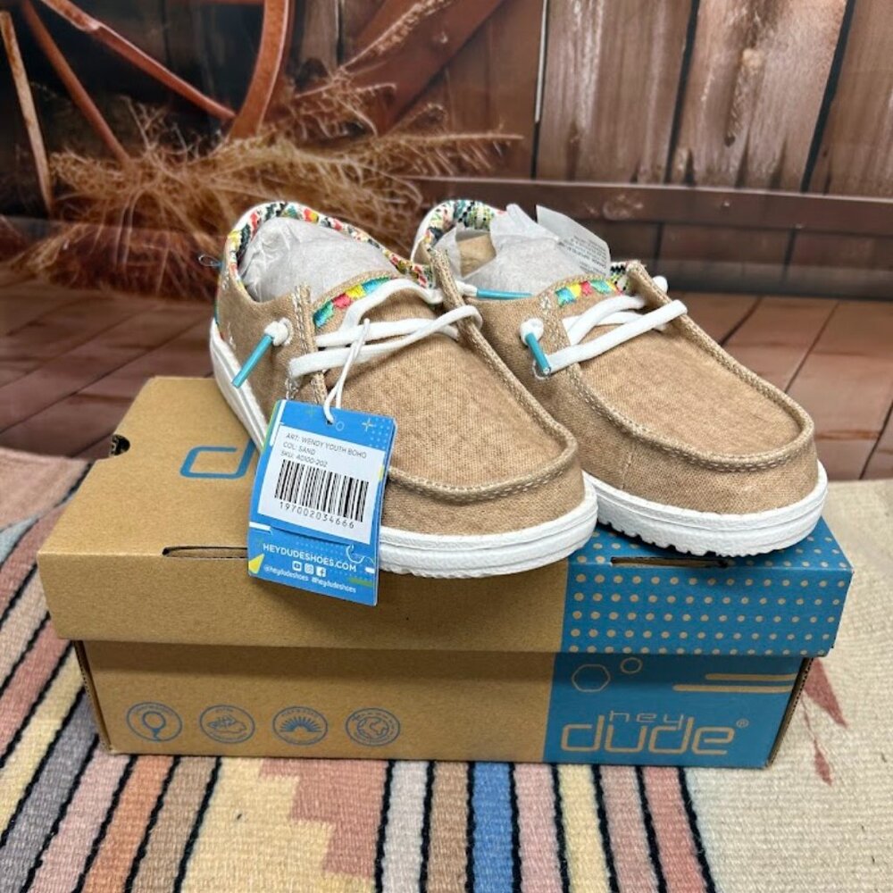 Youth Hey Dude Wendy Boho Sand Shoe Size 1
